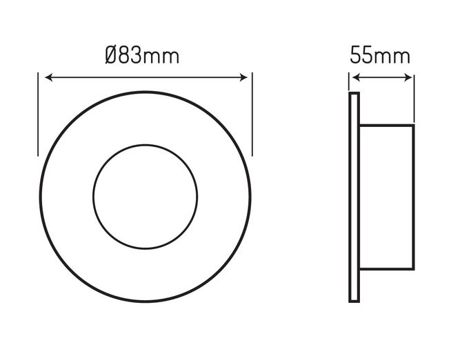 Süvistatav valgusti, MR16 / GU10, ümmargune, must, hermeetiline IP44, LED LINE 471055 5907777471055