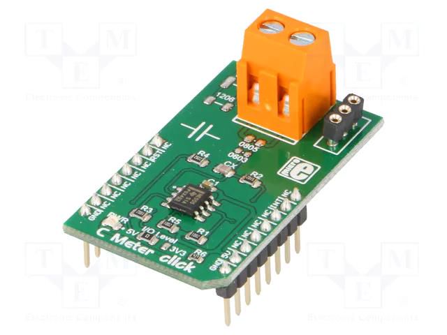 Click board; prototype board; Comp: NE555; capacitance meter MIKROE MIKROE-2376