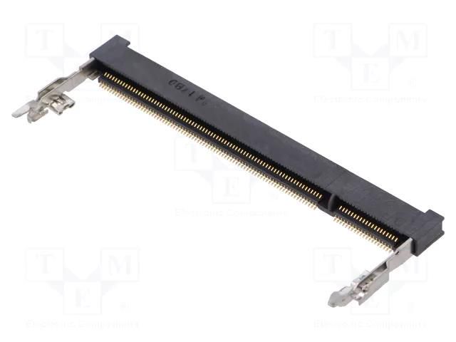 Connector: DDR1; SO DIMM; horizontal; SMT; PIN: 200; 4mm; 2.5V TE Connectivity 1565691-1