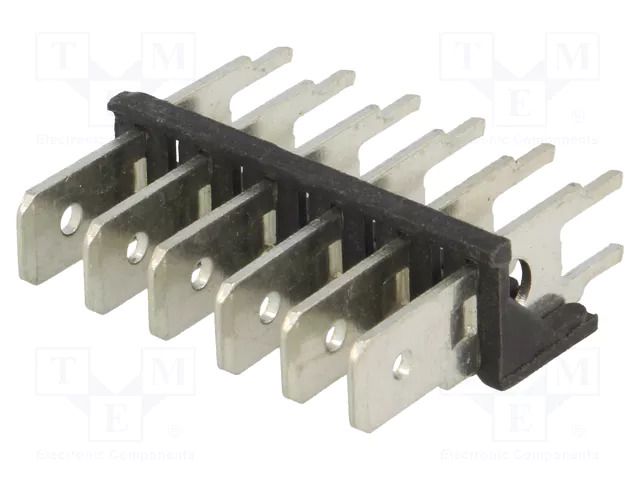 Terminal: spade terminal strip; 6.3mm; 0.8mm; THT; steel; tinned KEYSTONE KEYS7836
