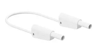 STACK 4MM BANANA PLUG-PLUG, WHITE/32A/1M 66.2017-10029