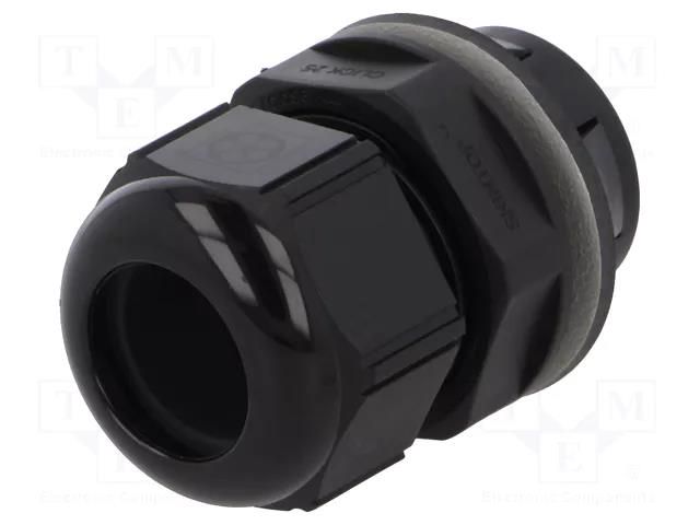 Cable gland; IP68; polyamide; black; push-in; Ømount.hole: 25.3mm LAPP CLICK-M25-RAL9005