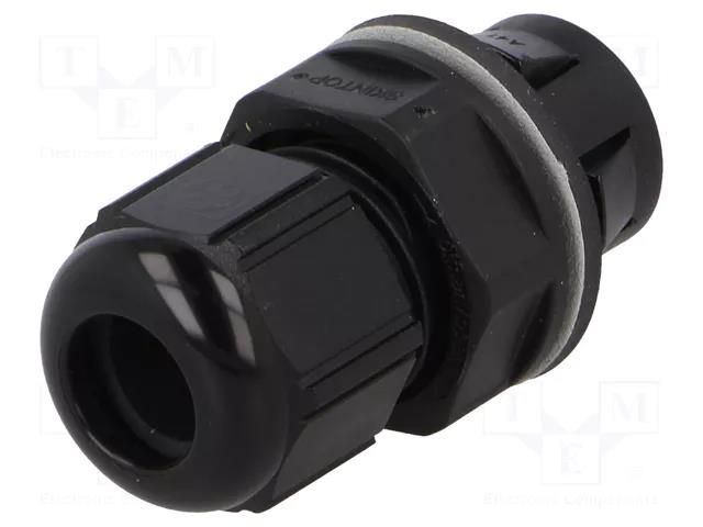 Cable gland; IP68; polyamide; black; push-in; Ømount.hole: 16.3mm LAPP CLICK-M16-RAL9005