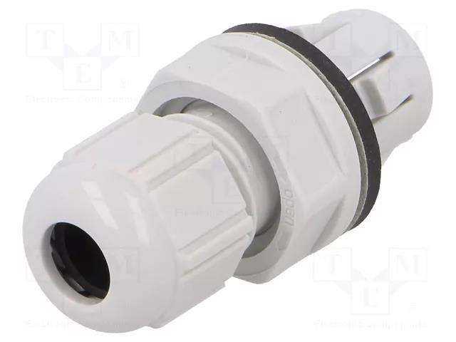 Cable gland; IP68; polyamide; light grey; push-in; SKINTOP® LAPP CLICK-M12-RAL7035