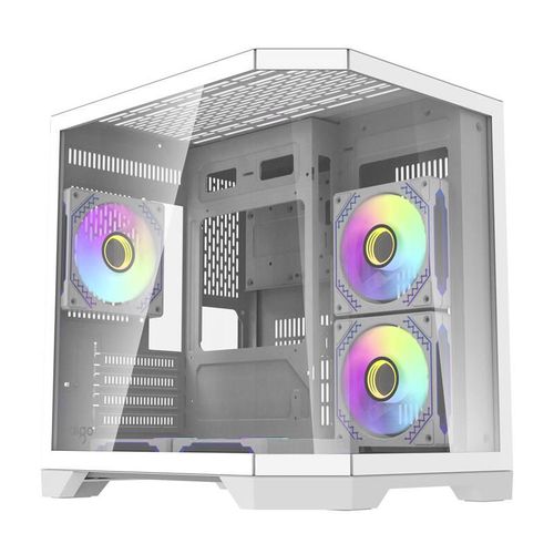 Darflash FT350 computer case + 5 aRGB fans (white), Darkflash FT350 White