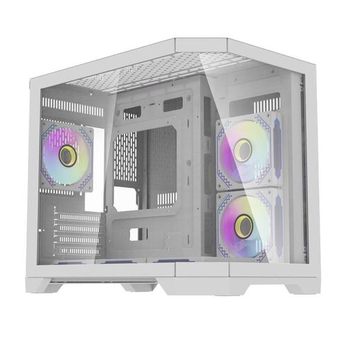 Darflash FT418 computer case + 6 aRGB fans (white), Darkflash FT418 White