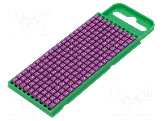 Markers; Marking: 7; 0.8÷2.2mm; polyamide; violet; -40÷85°C; WIC HELLERMANNTYTON WIC0-7-PA66-VT1000