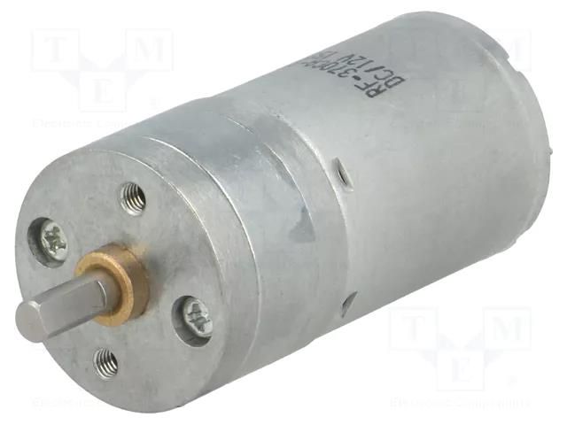 Motor: DC; with gearbox; LP; 12VDC; 1.1A; Shaft: D spring; 560rpm POLOLU POLOLU-3250