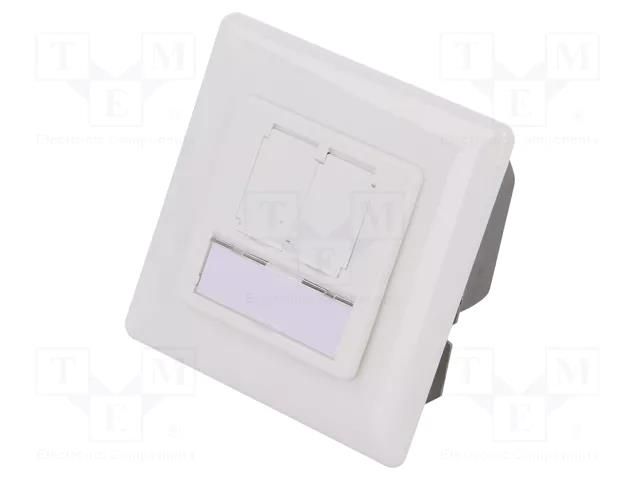 Connector: RJ45; socket; Cat: 6a; shielded,double; 8p8c; white; IDC LOGILINK LOG-NP0123
