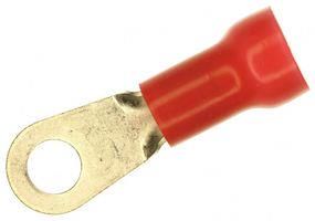 TERMINAL, RING TONGUE, 1/4IN, CRIMP, RED 52041-7