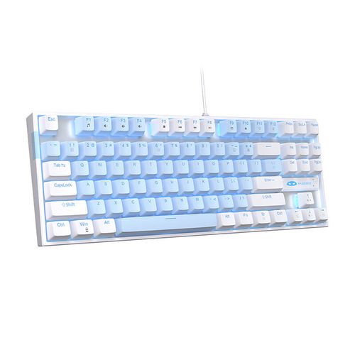 MageGee MK-STAR wired keyboard (white and blue), MageGee MK-STAR Wb Blue