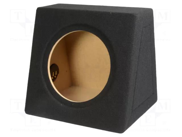 Car loudspeaker enclosure; MDF; black; 250mm; Grooving: 272mm BASSER OB.MDF.03.BK