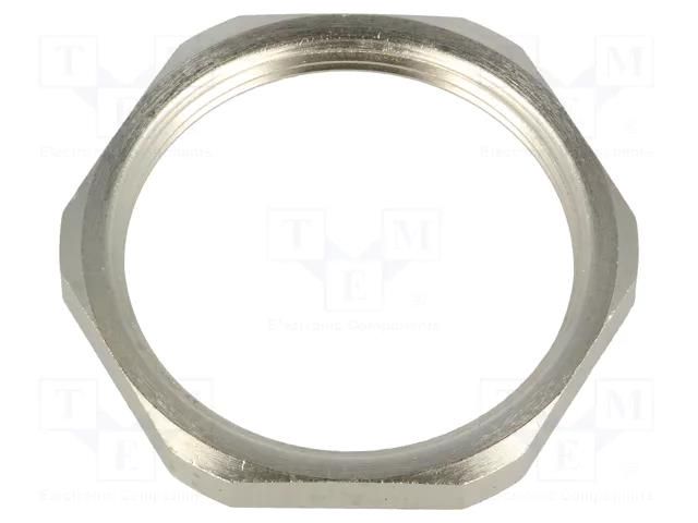 Nut; M40; brass; nickel; 46mm; Thread: metric; Pitch: 1.5 BM GROUP BM2740