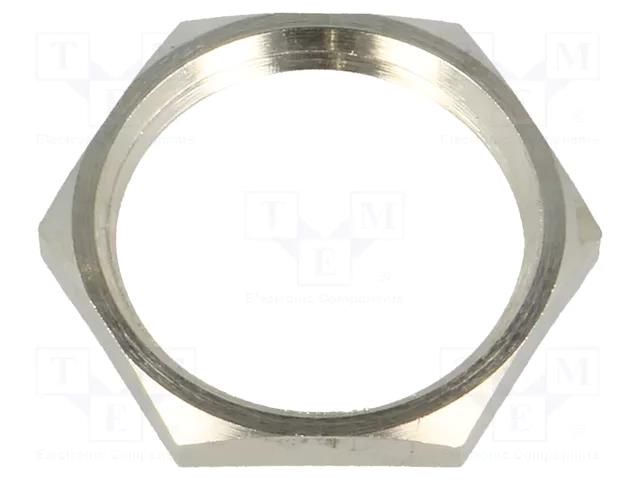 Nut; PG11; brass; 21mm; Thread: PG; Plating: nickel BM GROUP BM2698