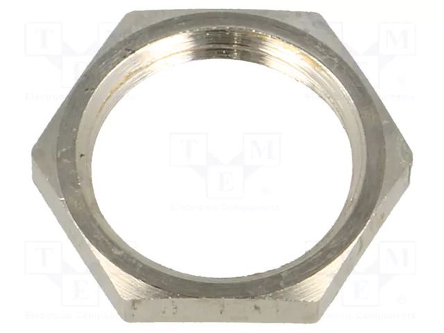 Nut; PG9; brass; 18mm; Thread: PG; Plating: nickel BM GROUP BM2697