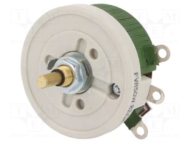 Potentiometer: shaft; single turn; 22Ω; 50W; ±10%; 6mm; wirewound SR PASSIVES FVR50W-22R
