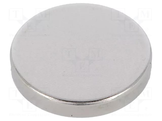 Magnet: permanent; neodymium; 35N; Ø: 18mm; H: 3mm ELESA+GANTER GN55.2-ND-18-3