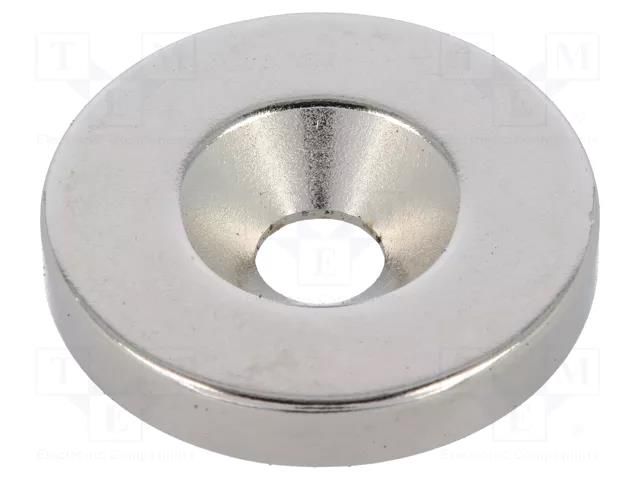 Magnet: permanent; neodymium; 66N; Ø: 24mm; H: 4mm ELESA+GANTER GN55.1-ND-24-5.5
