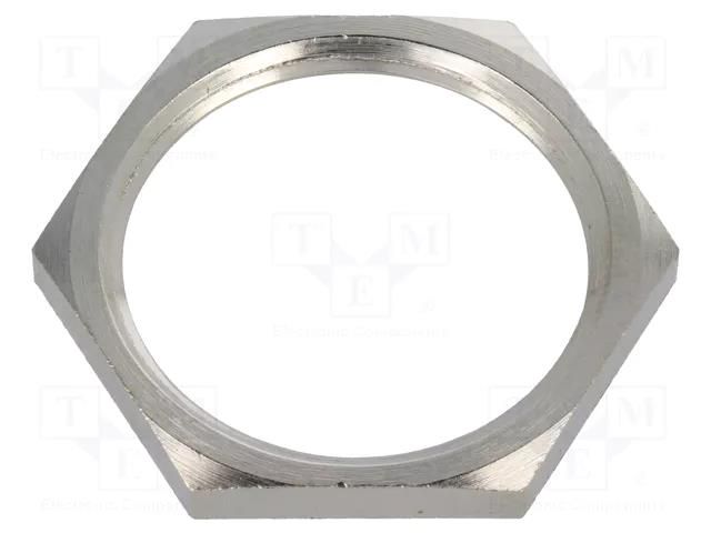 Nut; M32; brass; 37mm; Thread: metric; Pitch: 1.5; Plating: nickel BM GROUP BM2732