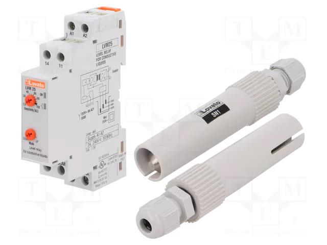 Level monitoring relay; conductive fluid level; 24÷240VAC LOVATO ELECTRIC LVMKIT25