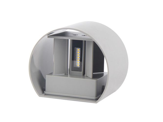 Outdoor wall mounted luminaire LED 2x3W, 4000K, IP54, gray, CILINDER, LED line LITE 475565 5907777475565