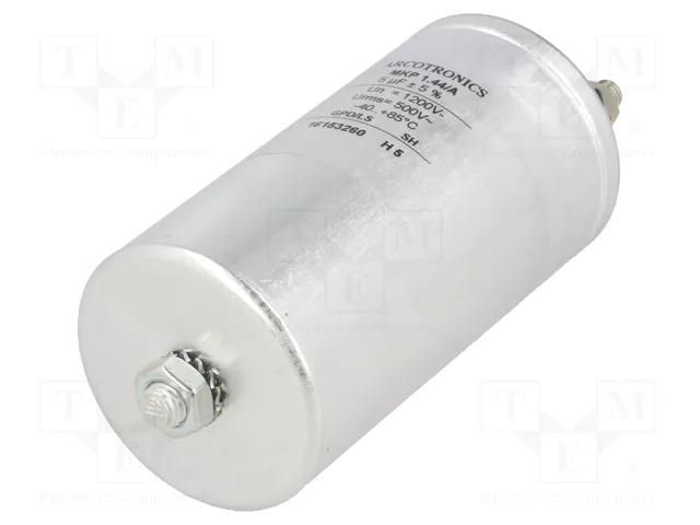 Capacitor: polypropylene; 5uF; Leads: M6 screws; ESR: 2mΩ; M8 screw KEMET C44APFP4500ZB0J