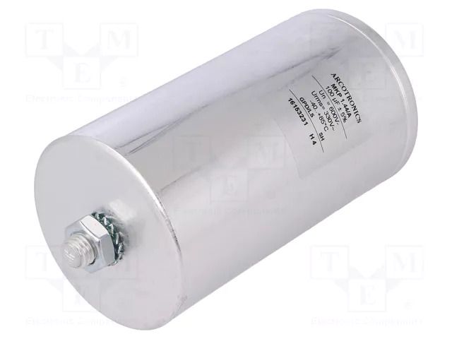 Capacitor: polypropylene; 100uF; Uoper: 600VDC; Uoper max: 600VDC KEMET C44AHGP6100ZA0J