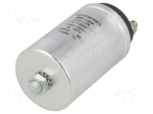 Capacitor: polypropylene; 10uF; Leads: M6 screws; M8 screw; C44A KEMET C44AHFP5100ZA0J
