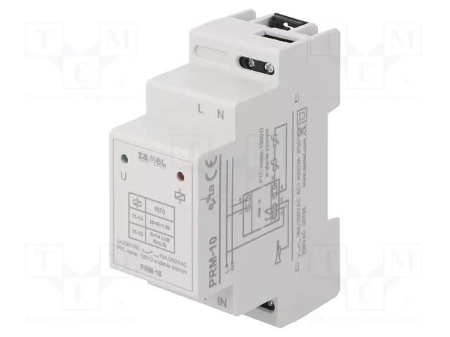 Temperature monitoring relay; temperature; 230VAC; SPDT; IP20 ZAMEL PRM-10