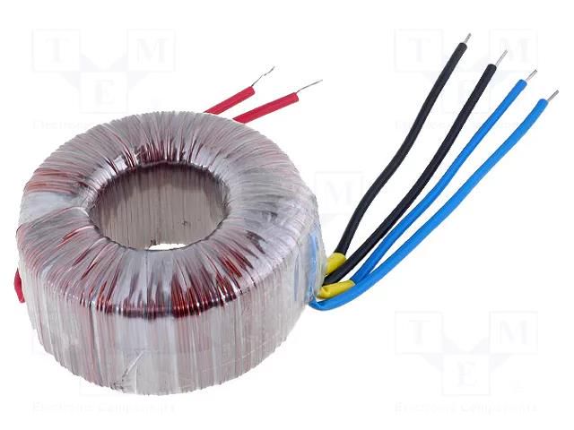 Transformer: toroidal; 300VA; 230VAC; 28V; 28V; 5.35A; 5.35A; H: 58mm INDEL TST300W/2X28V