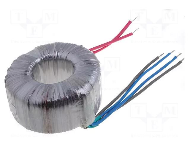 Transformer: toroidal; 300VA; 230VAC; 30V; 30V; 5A; 5A; Leads: cables INDEL TST300W/2X30V