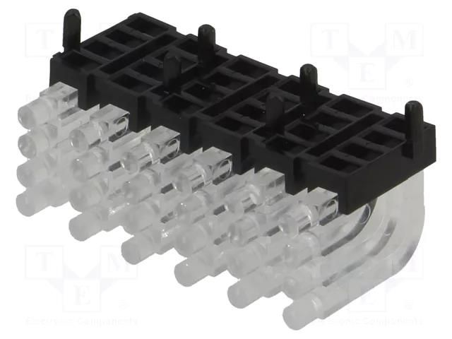 Fiber for LED; Ø2mm; No.of mod: 24; round; Front: convex MENTOR 1296.1064