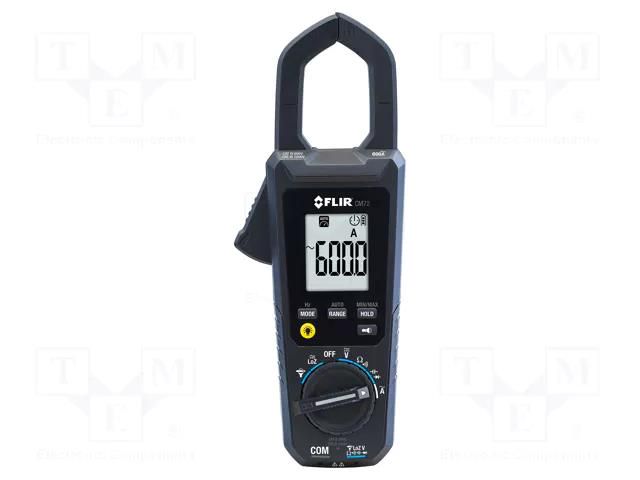 Meter: multifunction; digital,pincers type; I AC: 600A; VDC: 600V FLIR SYSTEMS AB CM72