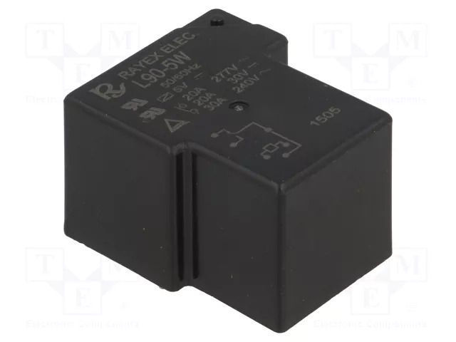 Relay: electromagnetic; SPDT; Ucoil: 5VDC; 30A; max.240VAC; L90; PCB Recoy/RAYEX ELECTRONICS L90-5W