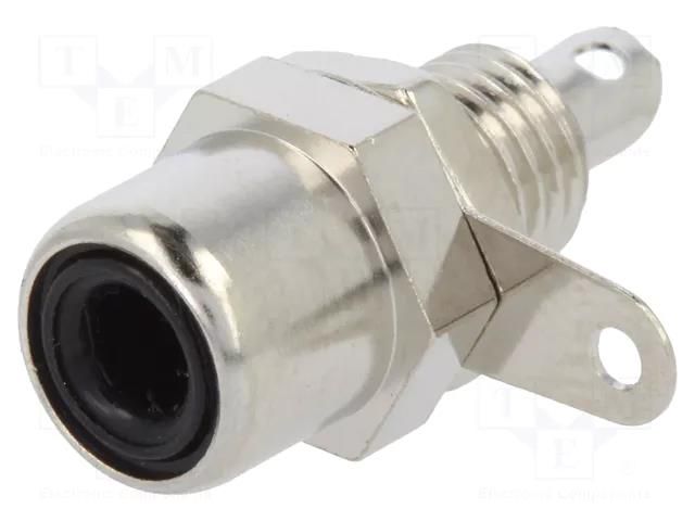 Connector: RCA; socket; female; straight; soldering; brass KEYSTONE KEYS576