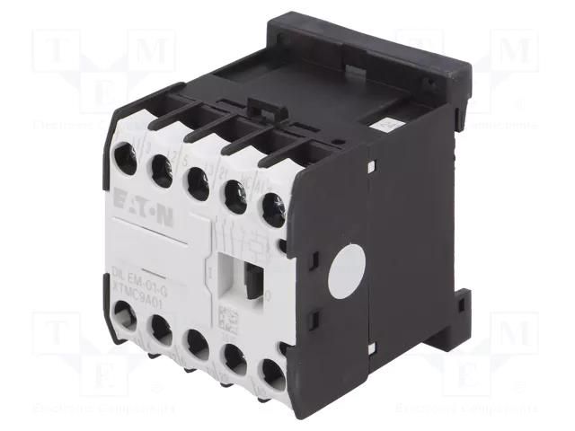 Contactor: 3-pole; NO x3; Auxiliary contacts: NC; 24VDC; 8.8A; 4kW EATON ELECTRIC DILEM-01-G-24VDC