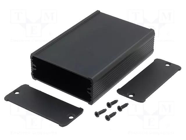 Enclosure: with panel; TUF; X: 69mm; Y: 100mm; Z: 28mm; aluminium FISCHER ELEKTRONIK TUF-69-28-100-SA
