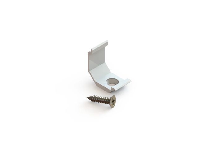 Holder for LED line 10mm corner aluminum profile, white, 10 pcs 479327 5907777479327