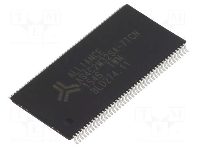 IC: DRAM memory; 64MbDRAM; 2Mx32bit; 3.3V; 143MHz; 5.5ns; TSOP86 ALLIANCE MEMORY AS4C2M32SA-7TCN