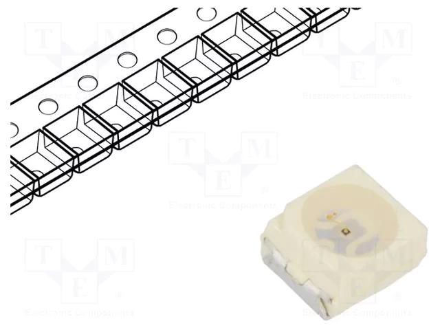 LED; SMD; PLCC2; yellow; 11.6mcd; 3x2.8x1.75mm; 60°; 15mA VISHAY VLMY3000-GS08