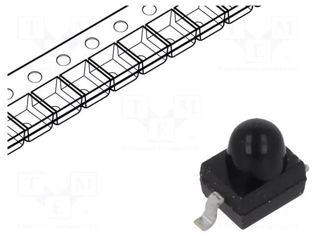 PIN photodiode; 1.9mm; Gull wing; SMD; 940nm; 870÷950nm; 30°; black VISHAY TEMD1020