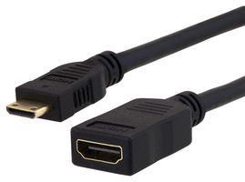 HDMI ADAPTER, TYPE A RCPT-C PLUG, PVC HDAFCM