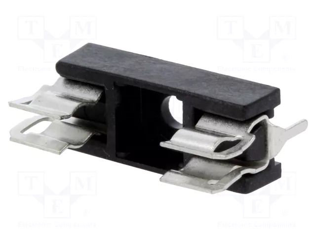 Fuse holder; 5x20mm; 6.3A; Pitch: 22mm; black; 250V ESKA ZH10-G