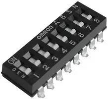 DIP SWITCH, 5, SPST, RAISED SLIDE A6SN-5104