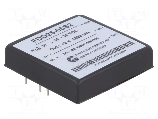 Converter: DC/DC; 25W; Uin: 18÷36VDC; Uout: 5VDC; Iout: 5A; FDD25 CHINFA ELECTRONICS FDD25-05S2