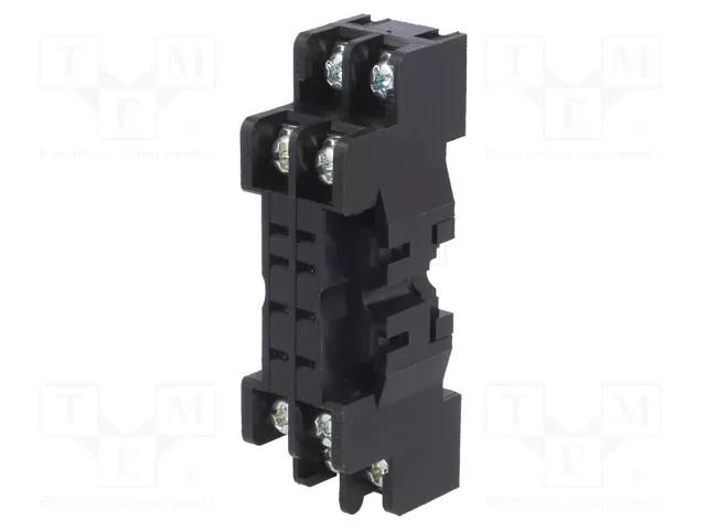 Socket; PIN: 8; 7A; 250VAC; on panel,for DIN rail mounting; R2M RELPOL GZ2