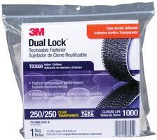 DUAL LOCK RECLOSABLE FASTENER, CLEAR, 25.4MM TB3560.