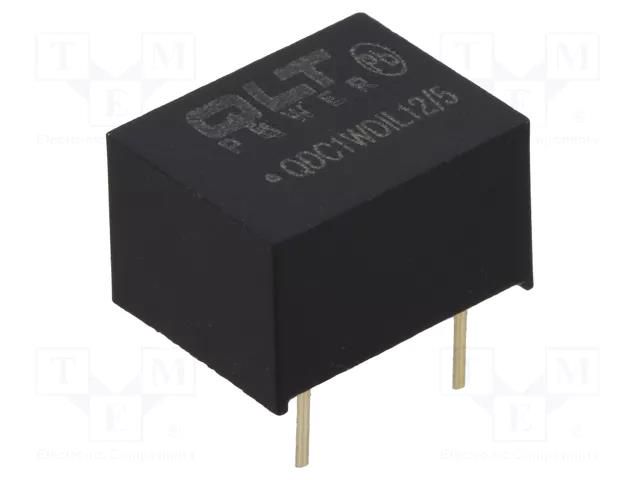 Converter: DC/DC; 1W; Uin: 10.8÷13.2VDC; Uout: 5VDC; DIP8; 100kHz QLT POWER QDC1WDIL12/5