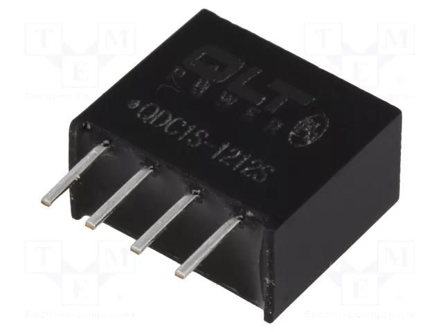 Converter: DC/DC; 1W; Uin: 10.8÷13.2VDC; Uout: 12VDC; SIL4; 100kHz QLT POWER QDC1S-1212S