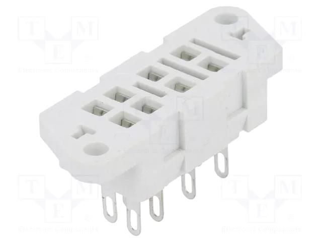 Socket; PIN: 8; 5A; 250VAC; on panel; for soldering; -40÷70°C; R2M RELPOL G2M
